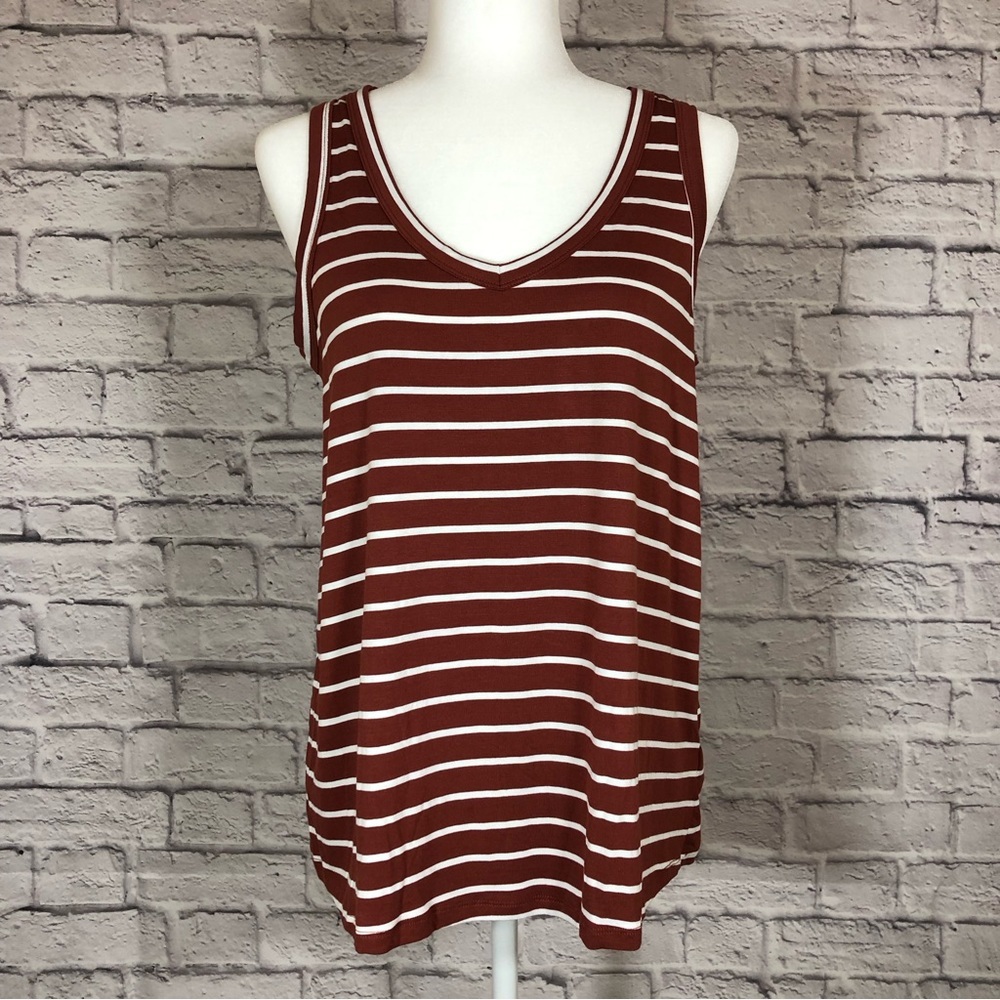 Old Navy Rust Luxe Sleeveless V-Neck Blouse